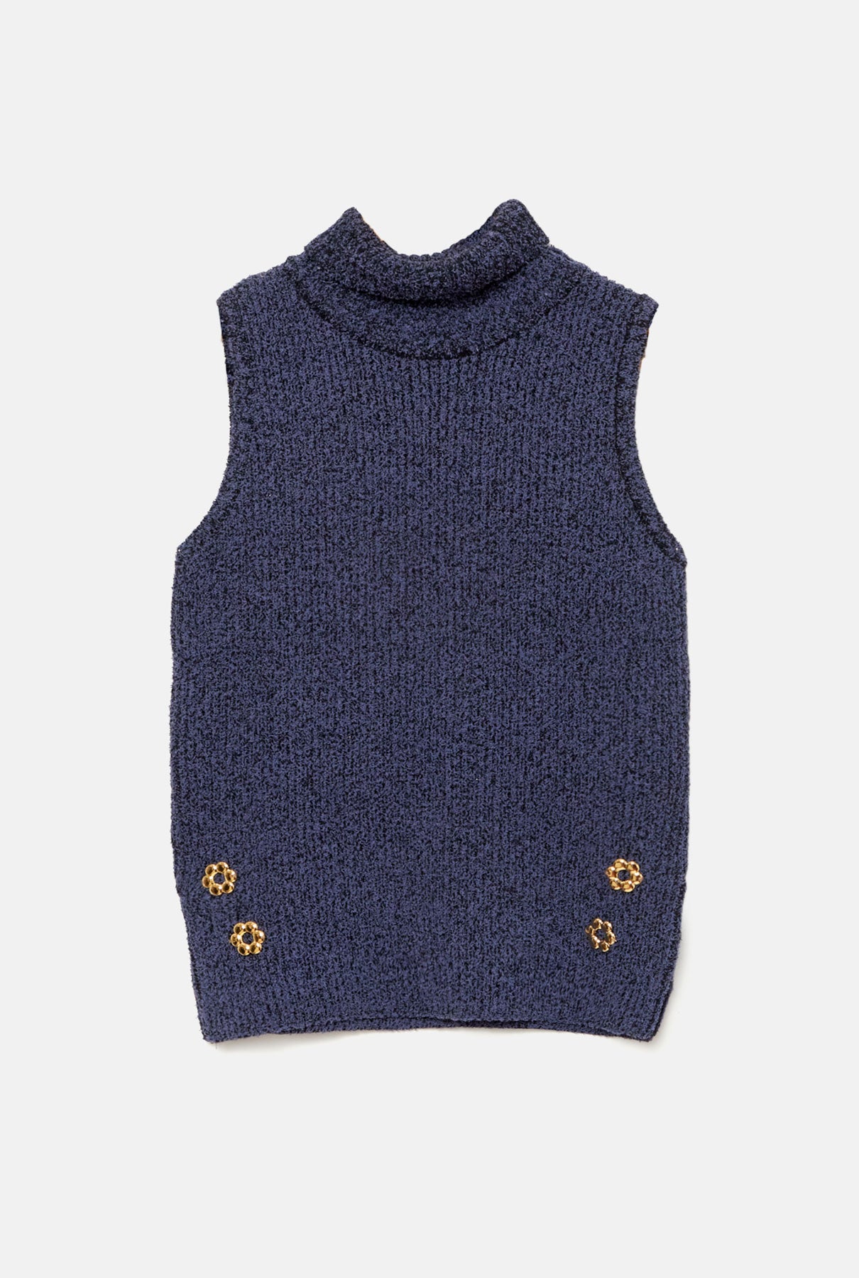 Maria roll-neck Baya blue jumper Laia Alen 