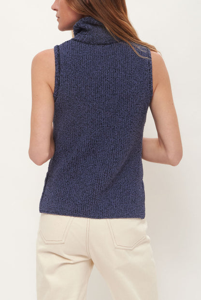 Maria roll-neck Baya blue jumper Laia Alen 