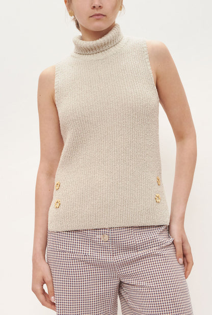 Maria roll-neck ivory jumper Laia Alen 