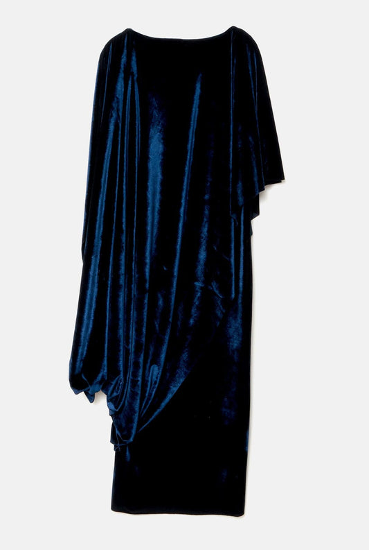 Marlene Terciopelo Dress Blue Dresses Duyos 