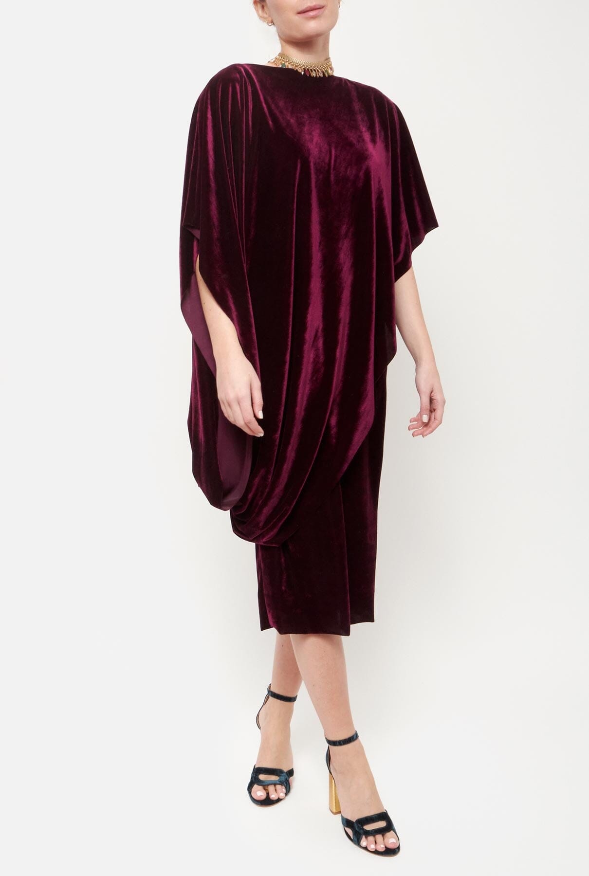 Marlene Terciopelo Dress Purple Dresses Duyos 