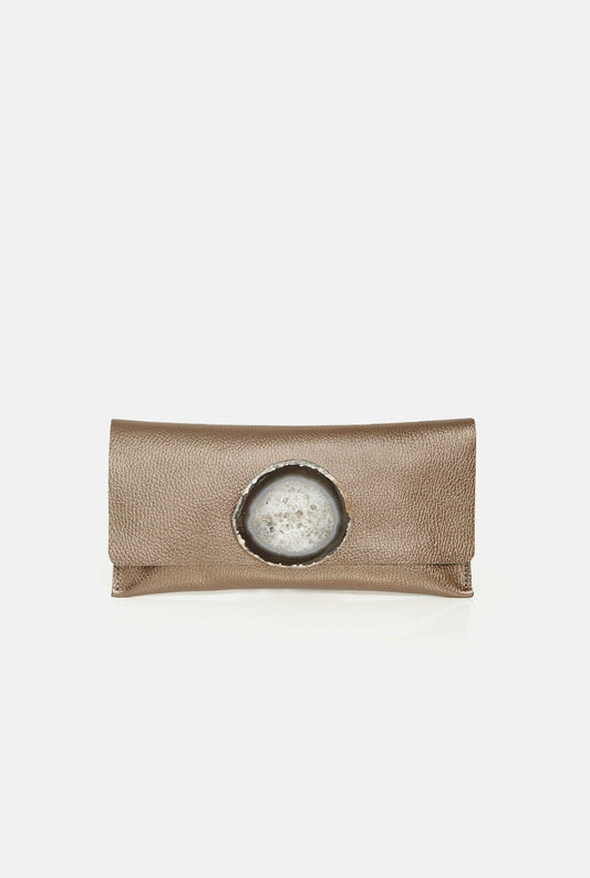 MAXI CLUTCH BRONCE - AGATA NATURAL Hand bags Ecue 