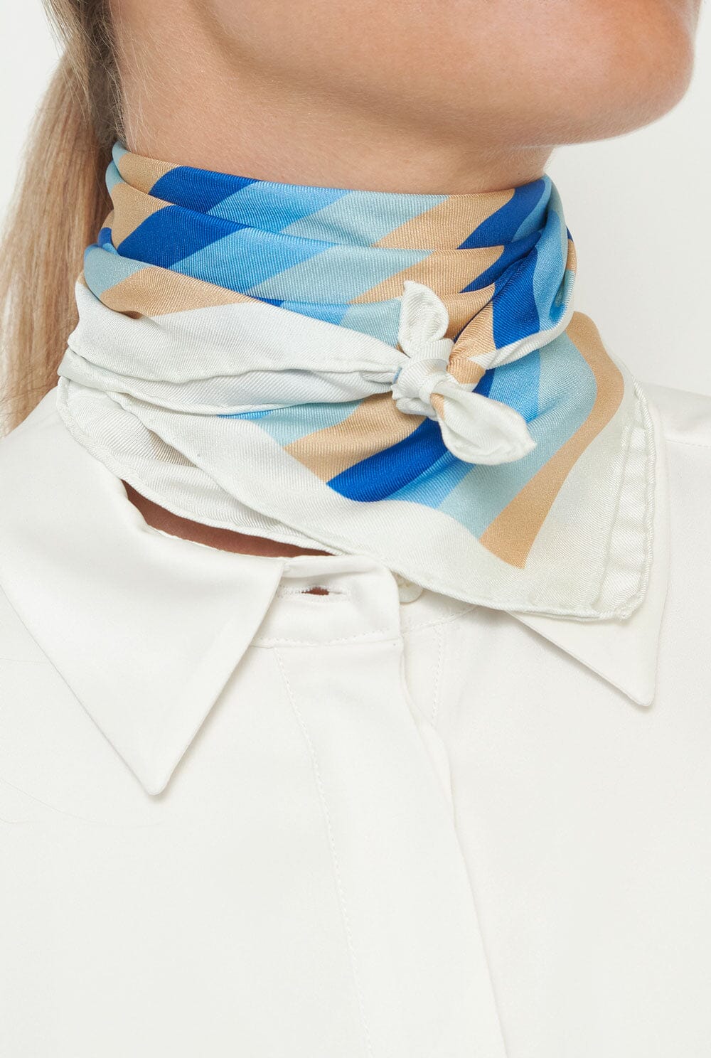 Med Stripe Bandana - azul Foulards & Scarves Van Hise 