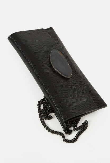 Midi Clutch - Negro Grabada Hand bags Ecue 