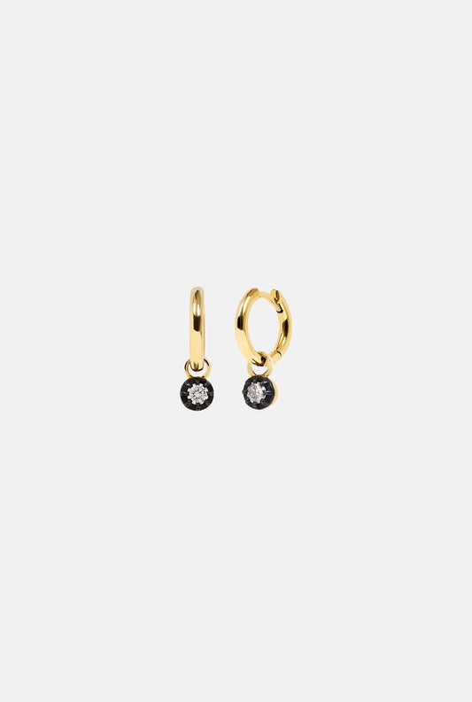 Midnight hoop earrings 0,14ct Earrings ES Fascinante 