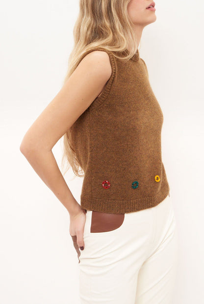 Mumu Brown Vest vest Laia Alen 