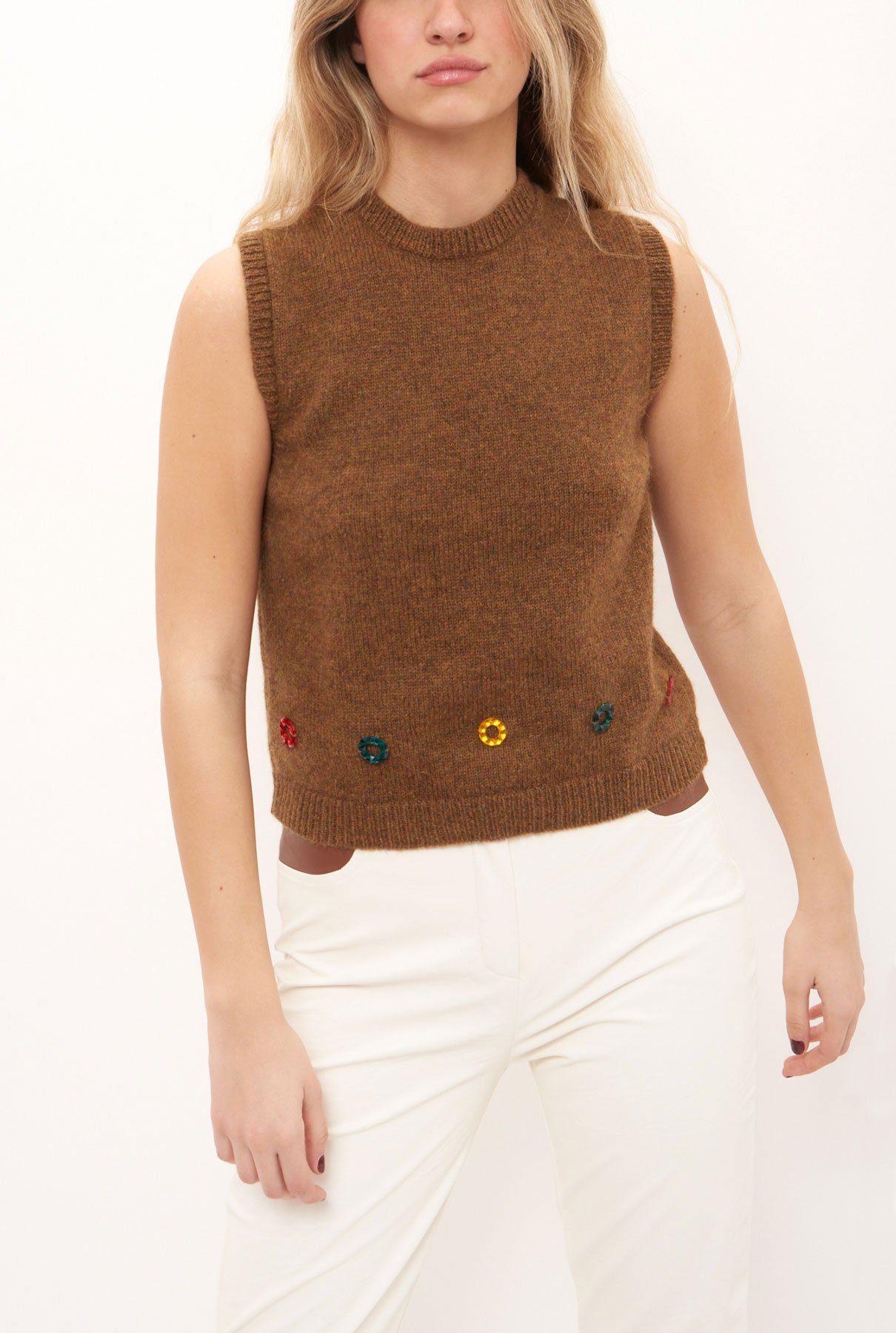 Mumu Brown Vest vest Laia Alen 