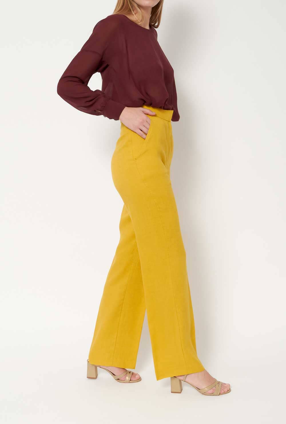Nazaret Trousers Mustard Trousers Alava Brand 