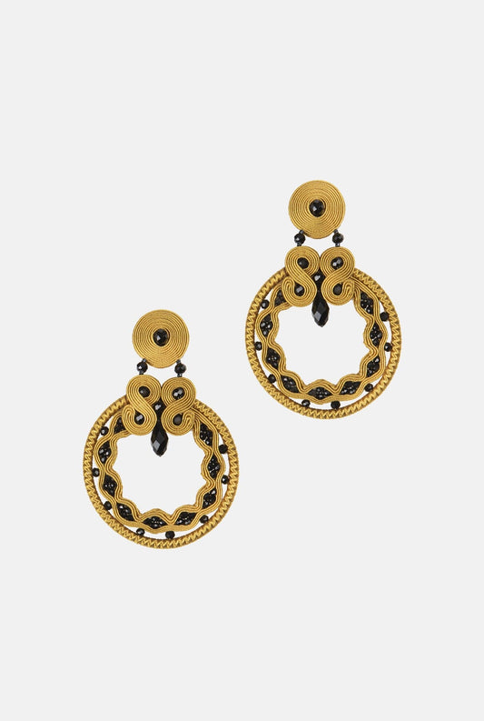Ocre & azabache earrings Earrings Musula Jewelry 