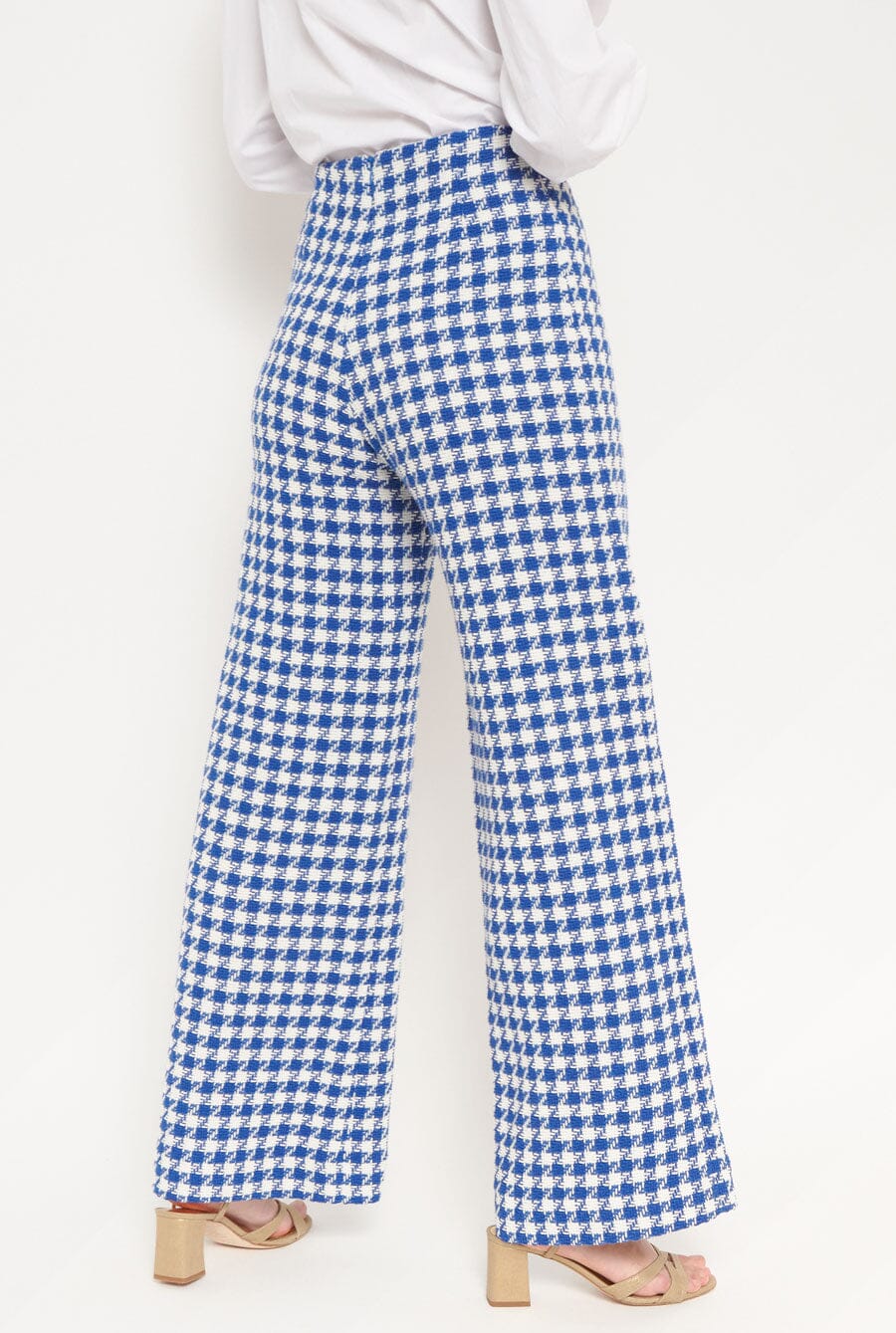 Pantalon pata de gallo Azul/Blanco Trousers Iki Essentials 