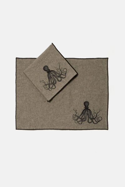 Par de individuales y servilletas splash pulpo · Cantabrico Living