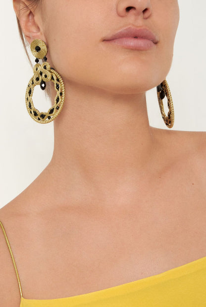 Pendientes Oro & Azabache Earrings Musula Jewelry 