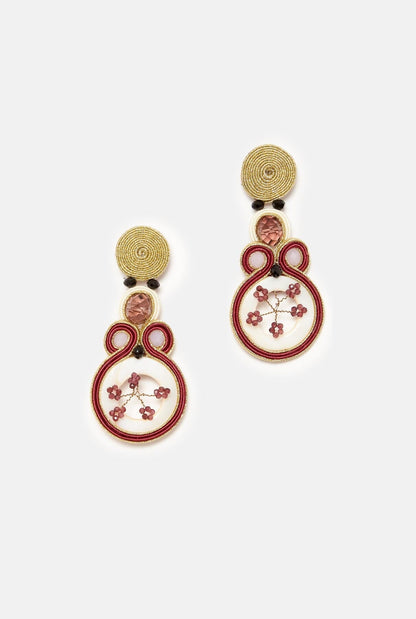 Pendientes Pink Blossom Earrings Musula Jewelry 
