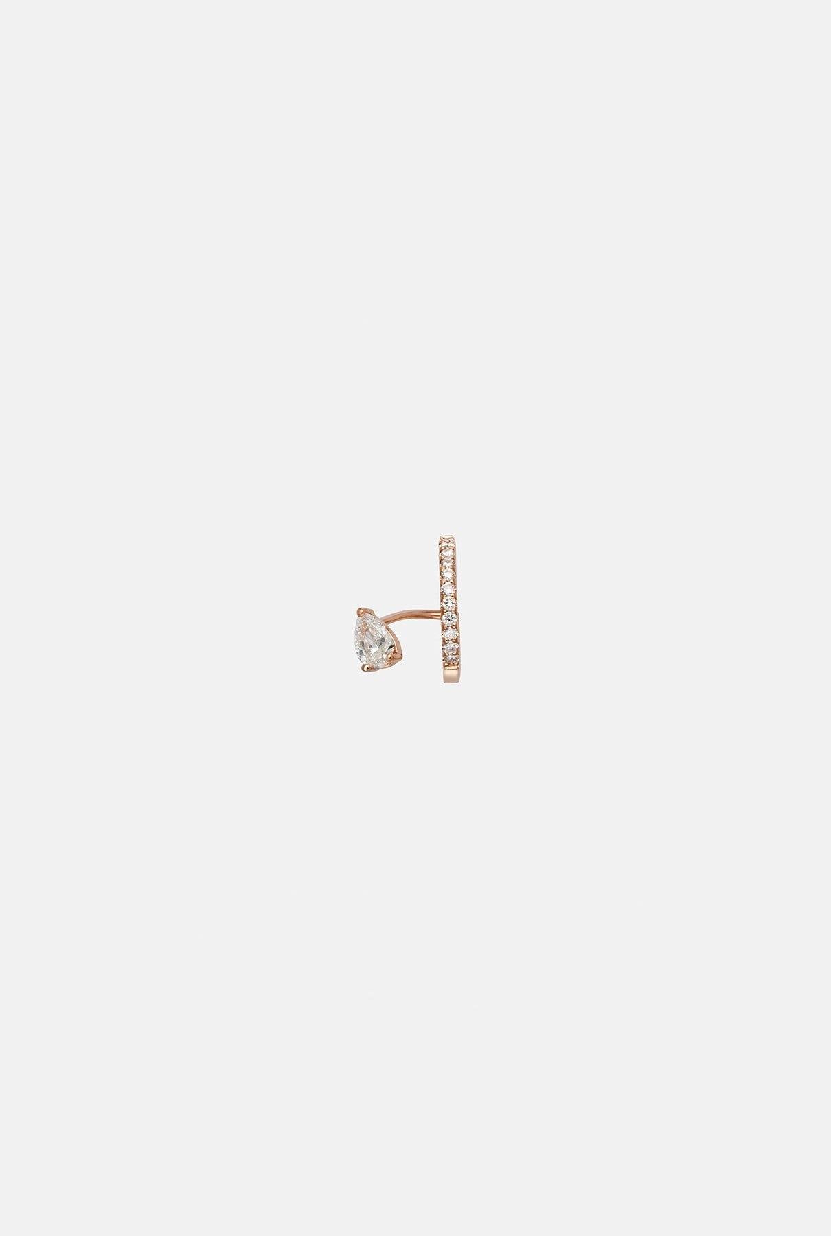 PENDIENTES SATÉLITE DE SAUDADE - Single unit Earrings Gold & Roses 