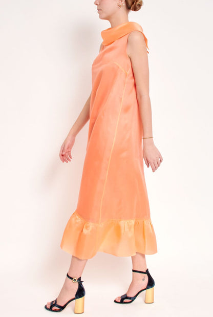 Pilar Midi Organza naranja Dresses Diddo Madrid 