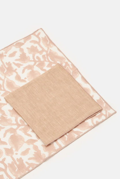 Pink linen placement and napkin DECORACION MARTINA & EVA 