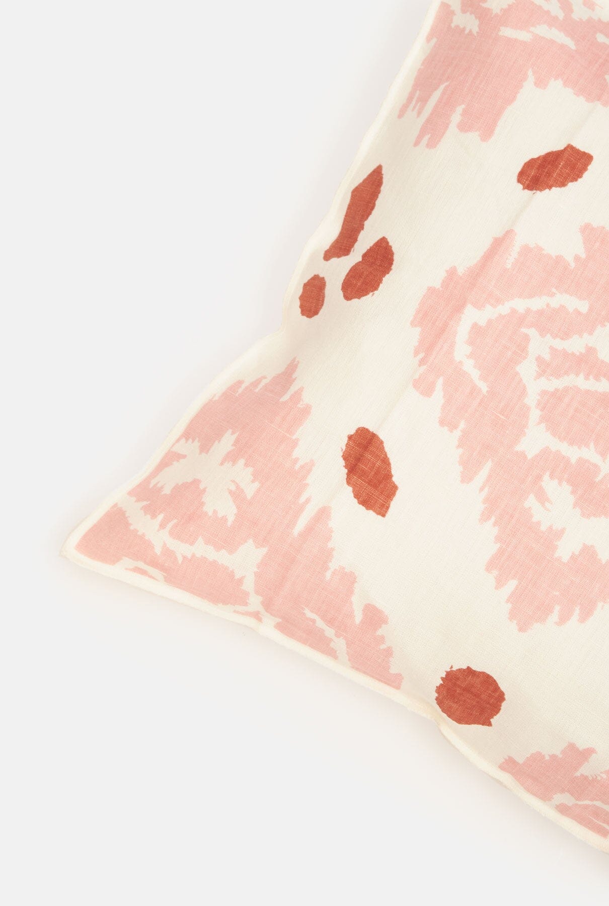 Printed pink linen cushion DECORACION MARTINA & EVA 