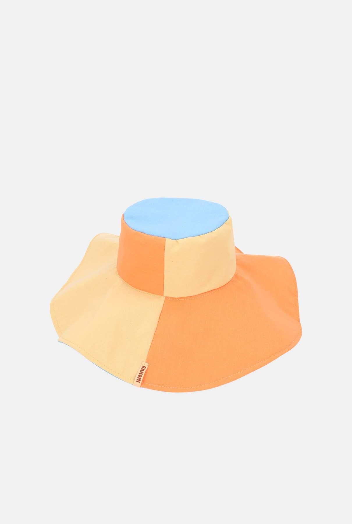 Reversible Block Pamela in mustard and orange Hats Gakomi 