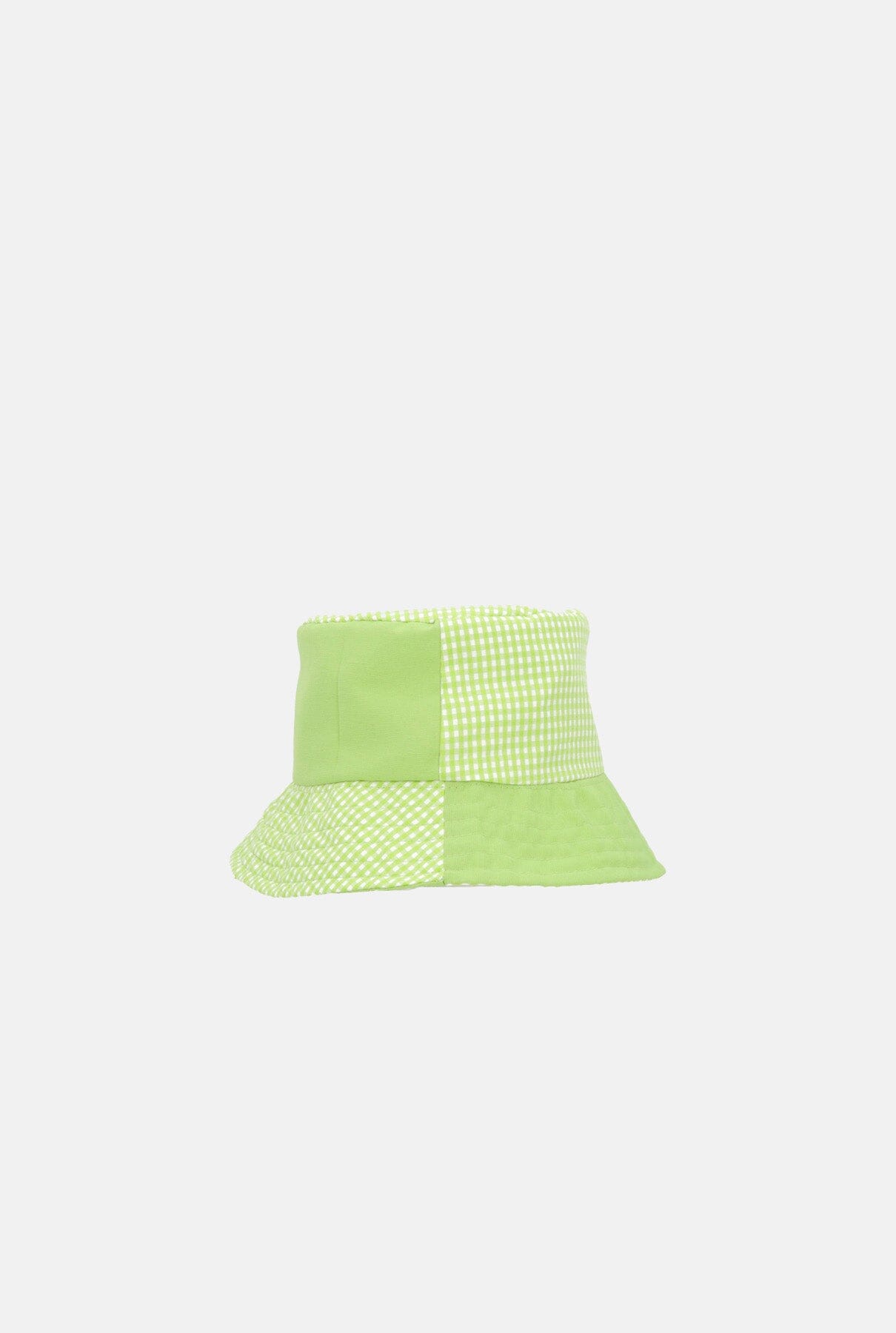 Reversible Block-Vichy green hat Hats Gakomi 
