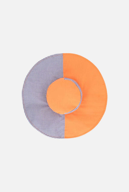 Reversible Block-Vichy Pamela blue orange Hats Gakomi 