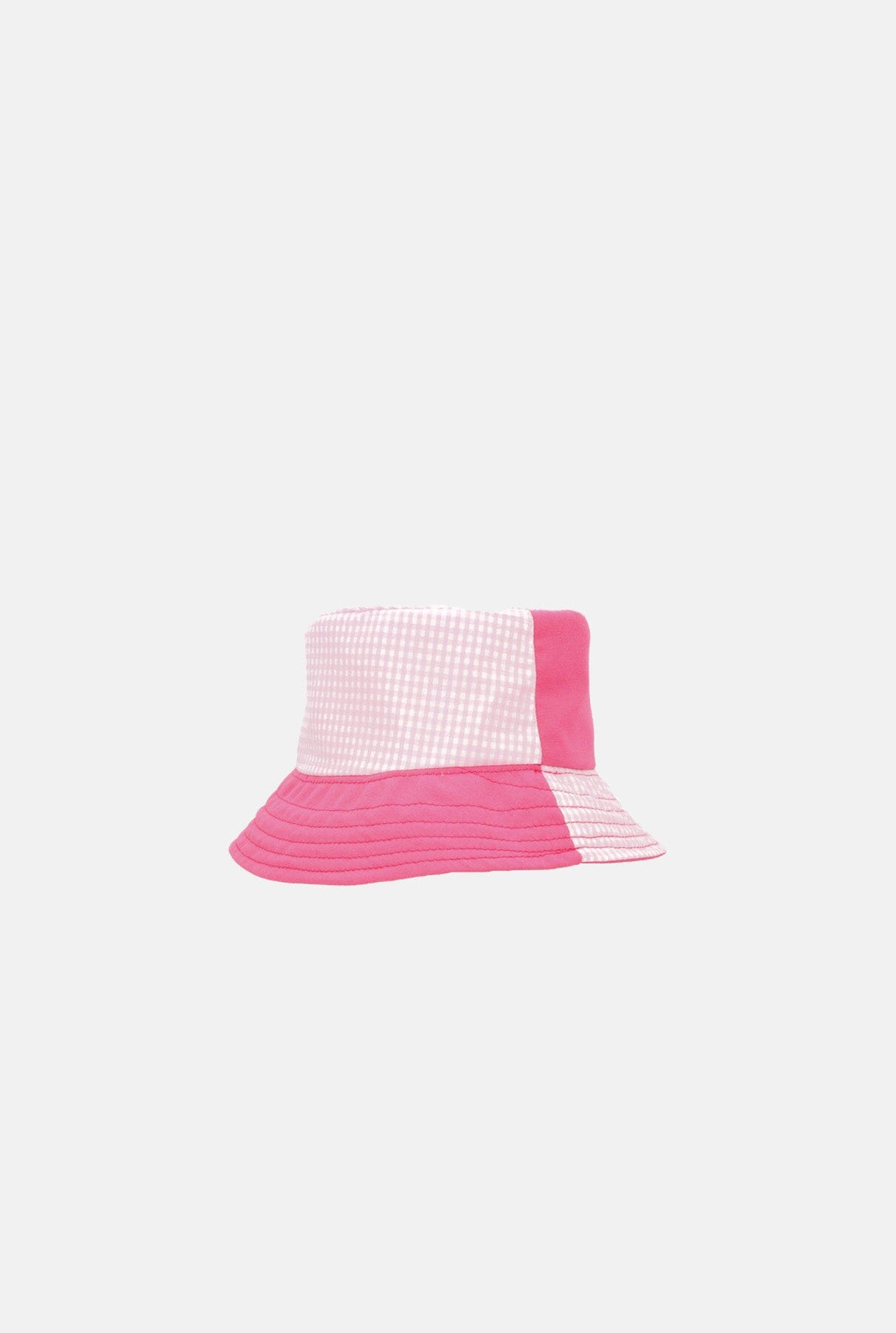 Reversible Block-Vichy pink hat Hats Gakomi 