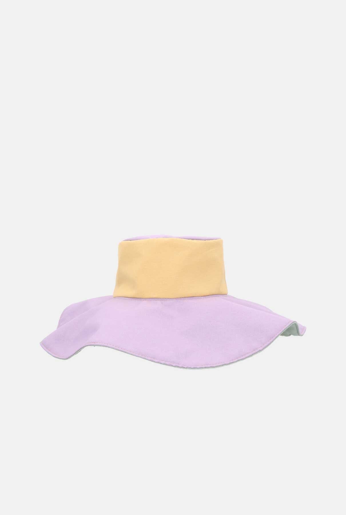 Reversible mustard-purple pamela Hats Gakomi 
