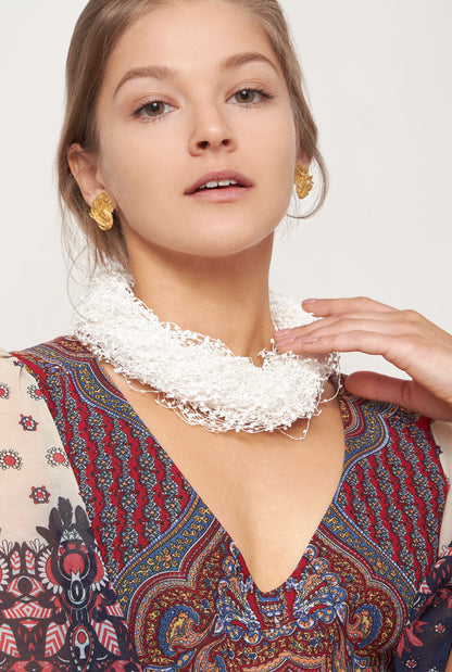 Rubber white necklace Neckclace Victoria de Talhora 