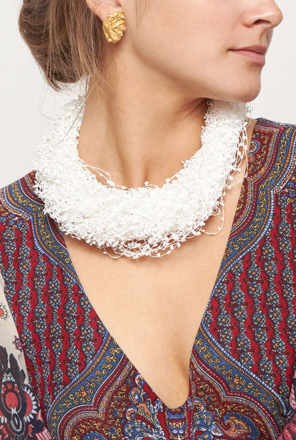 Rubber white necklace Neckclace Victoria de Talhora 