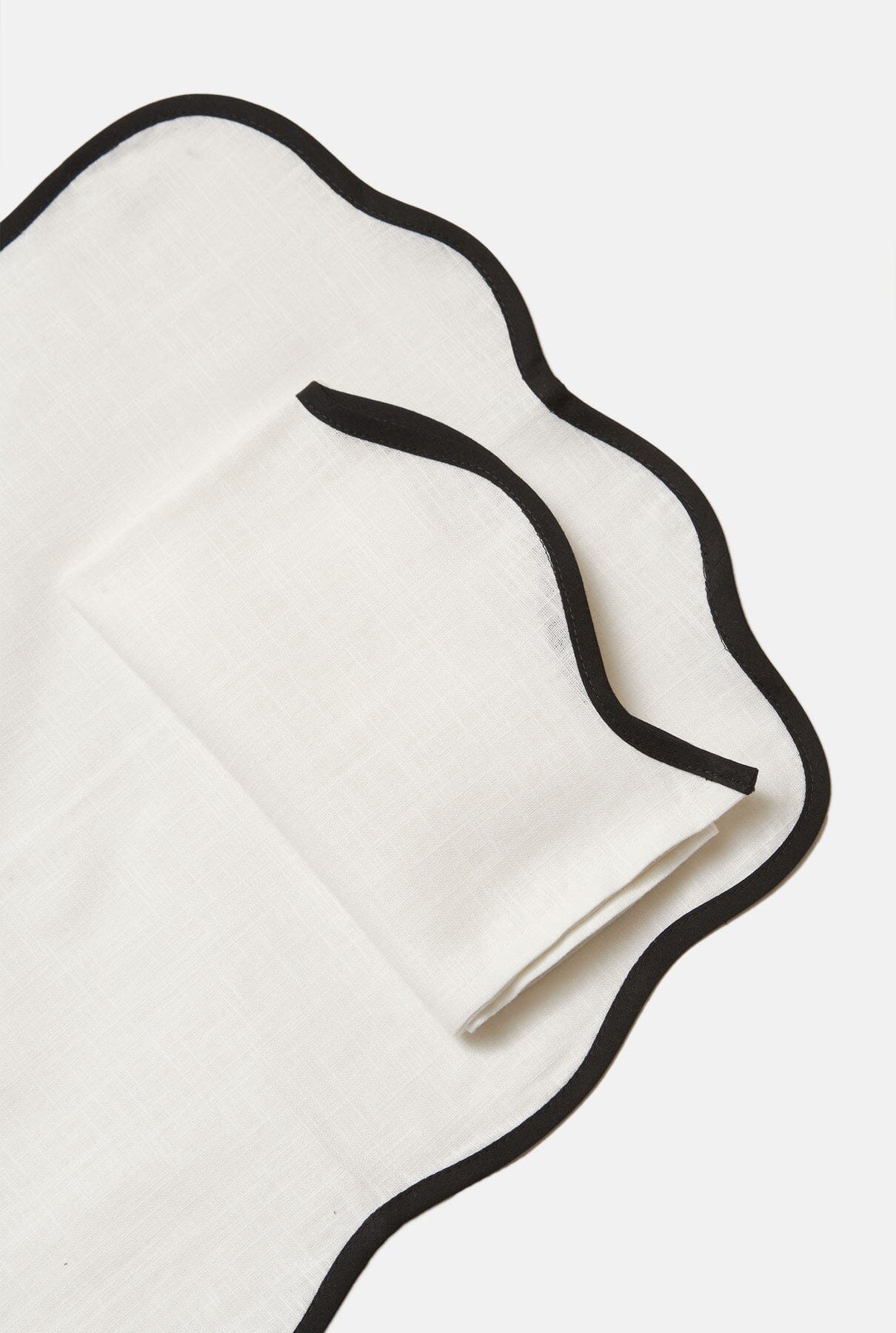 Set de 2 individuales y servilletas rectangulares curvy negro Tablewear ESPIGAS DE TRIGO 