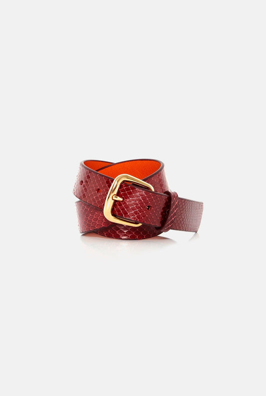 Snake Burgundy Belts Baltei Studio 