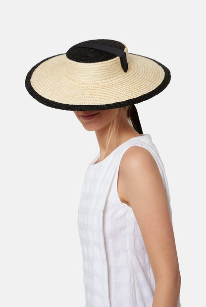 Sombrero Cordobés Blanco y Negro headpiece Zahati 