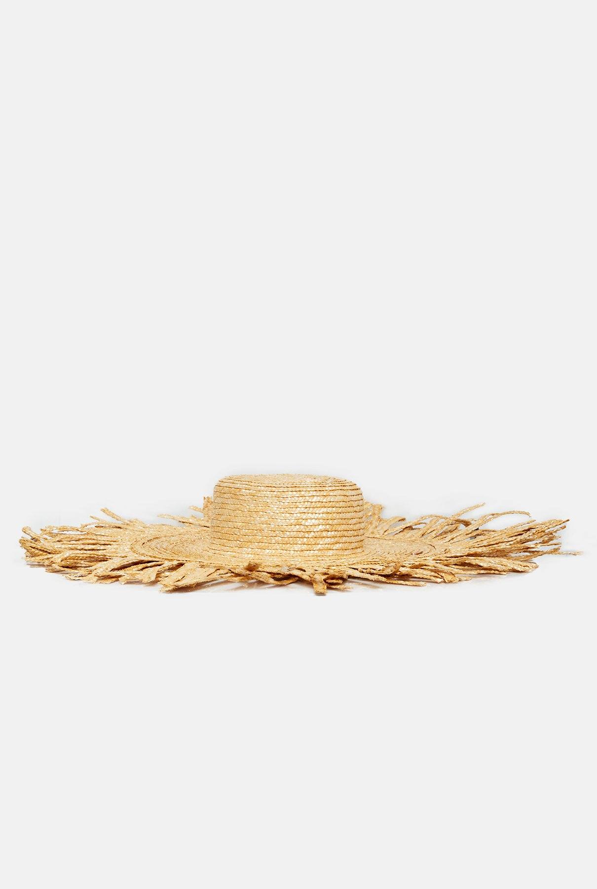 Sombrero Natural Desflecado headpiece Zahati 
