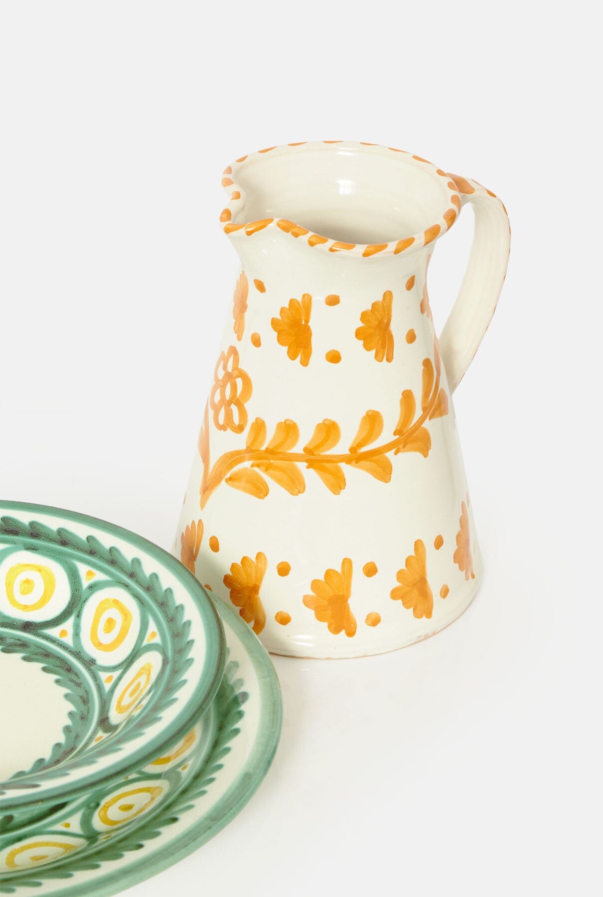 Terracota Jar or flower vase. Floral print Tableware Casa Tica 
