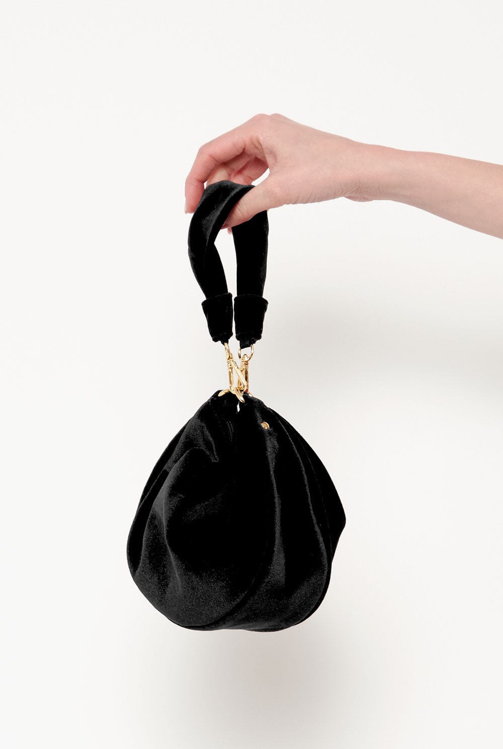 The Baby Gondola bag velvet Black Hand bags The Bag Lab 