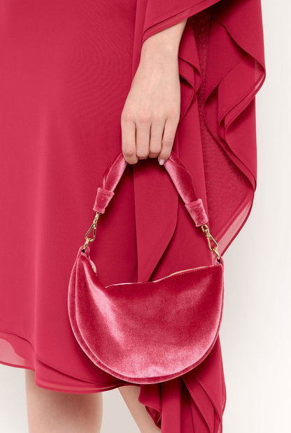 The Baby Gondola bag velvet Pink Hand bags The Bag Lab 