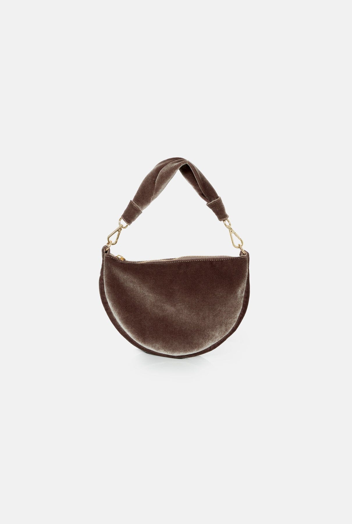 The Baby Gondola bag velvet Taupe Hand bags The Bag Lab 