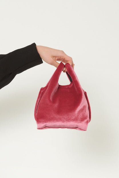 The Baby Julia Bag NEW VELVET - Color ROSA Hand bags The Bag Lab 