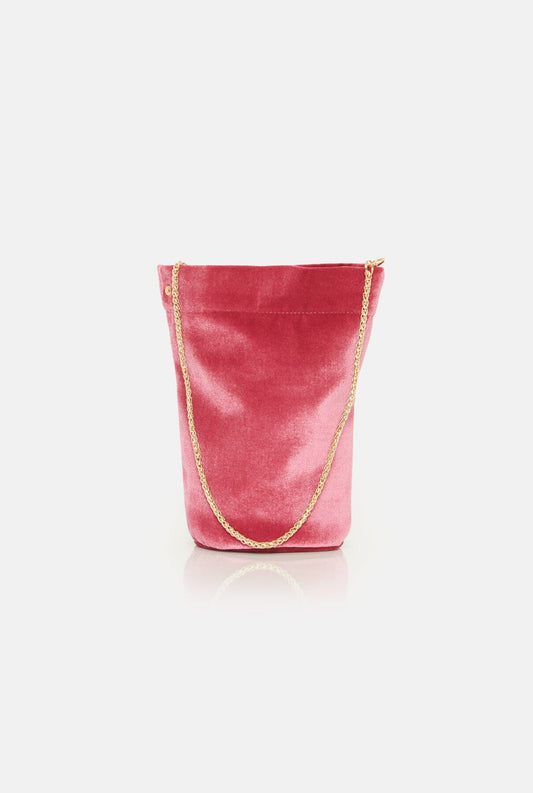 The Mini Cube Bag NEW VELVET - Color ROSA Crossbody bags The Bag Lab 