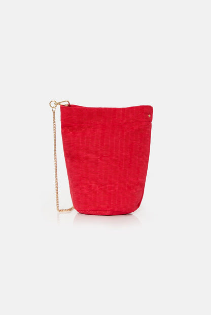 The Mini Cube Bag Raso Plisé red Shoulder bags The Bag Lab 