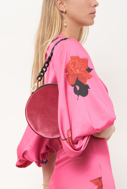 The mini round bag new velvet pink Mini bags The Bag Lab 
