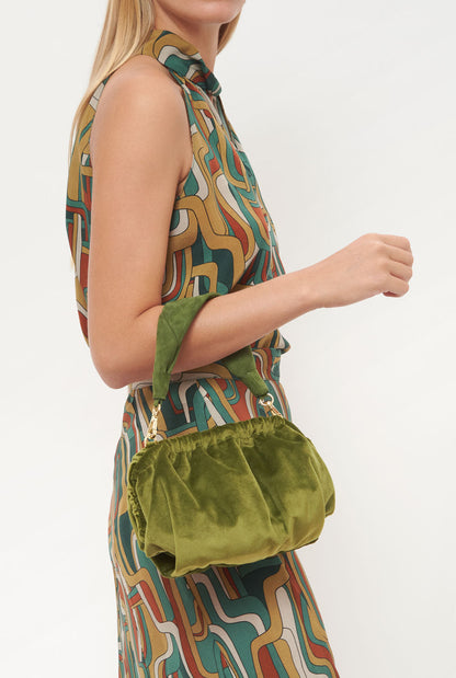 The mini Zumaia bag new velvet olive green Mini bags The Bag Lab 