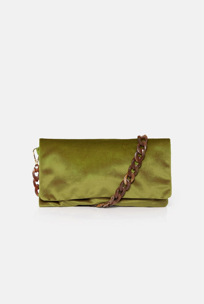 The Sara Bag Velvet (Multiple colours) Shoulder bags ES Fascinante Olive green 