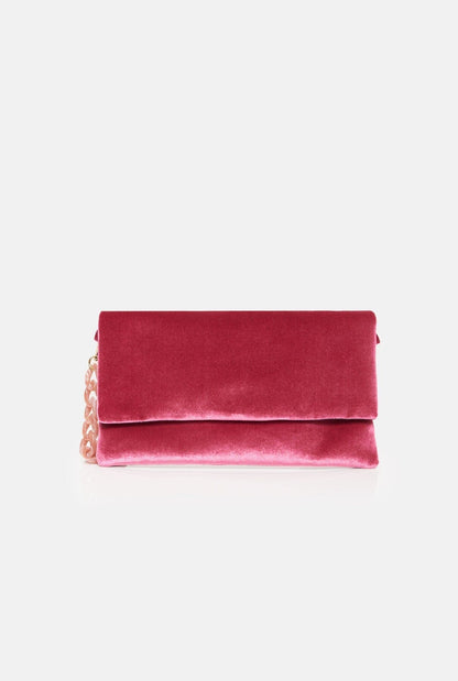 The Sara Bag Velvet (Multiple colours) Shoulder bags ES Fascinante Pink 