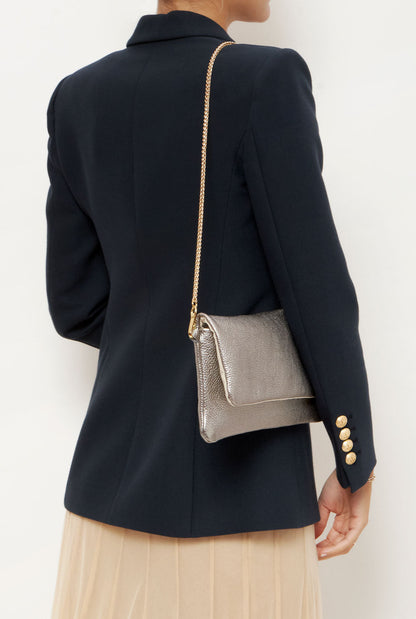 The sara leather silver bag Crossbody bags The Bag Lab 