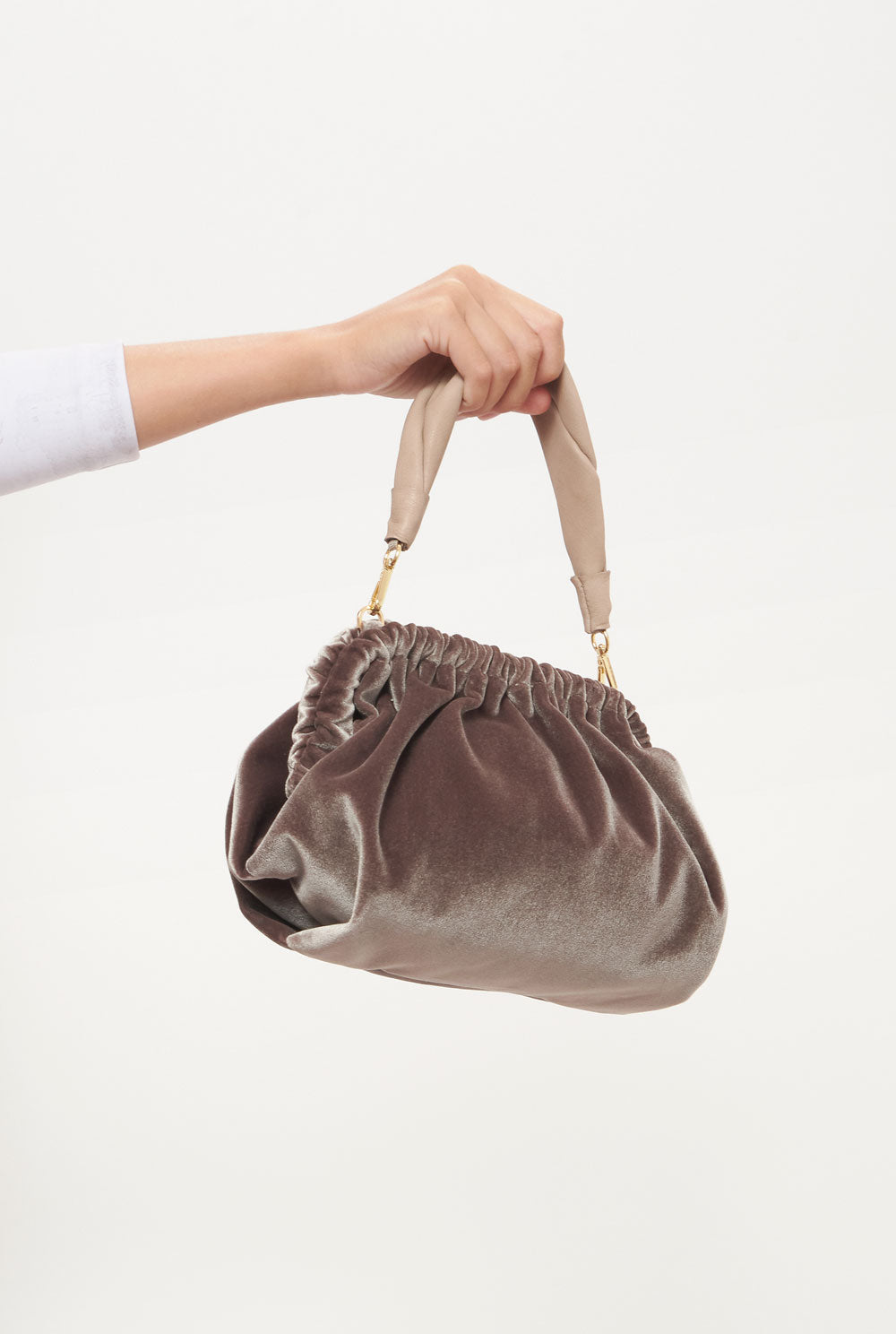 The Zumaia bag new velvet topo Mini bags The Bag Lab 
