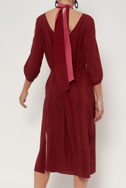 Valentina dress burgundy Dresses Atelier Aletheia 