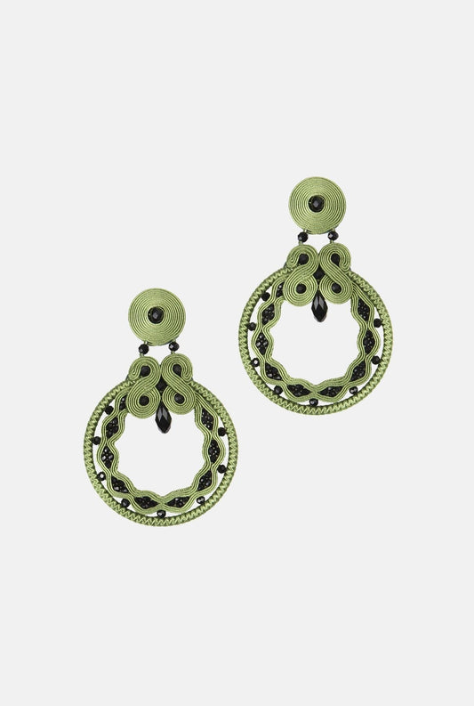 Verde & azabache earrings Earrings Musula Jewelry 