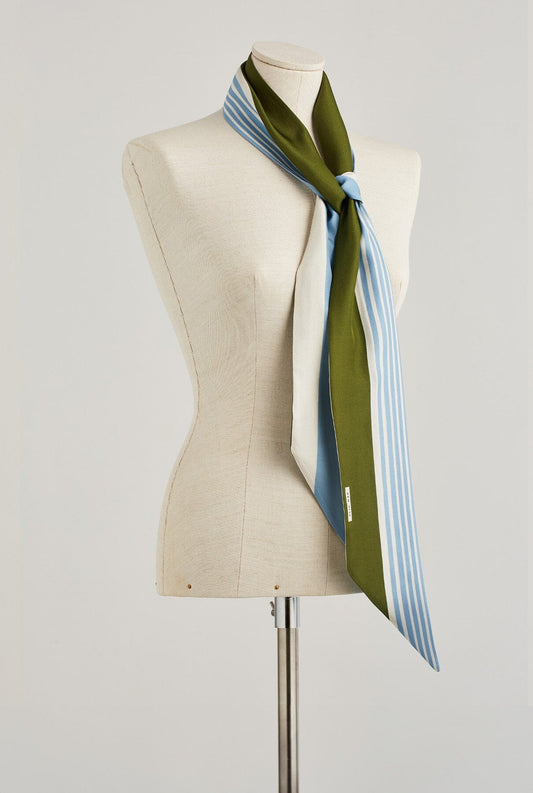 Vero Stripe - azul Foulards & Scarves Van Hise 