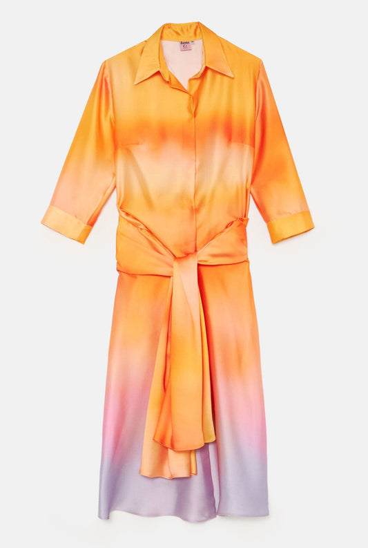 Vestido Ava Camisero Lazada Lila Naranja Dresses Duyos 