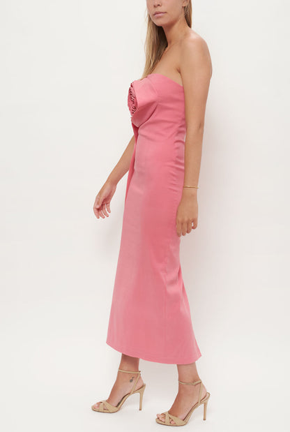 Vestido Midi Ruffle Rose Pink. Pre-Order Dresses Juan Vidal 